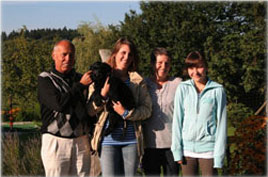 Familie Merkle und Queenie 'Lucy'